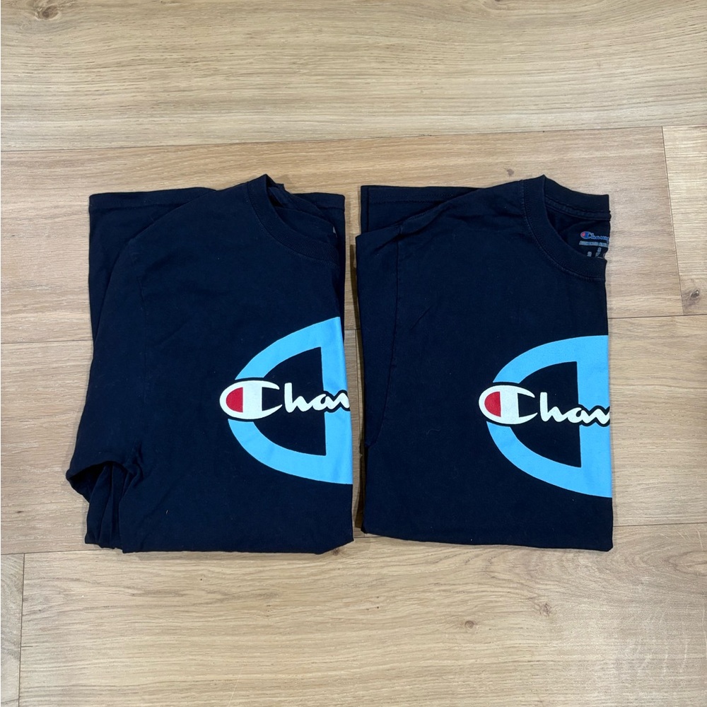 Champion Navy Blue Logo T-Shirts